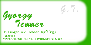 gyorgy temmer business card